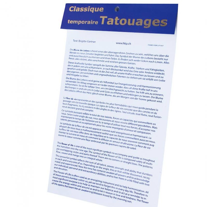 Tatouages - esoterique - Fleur de vie - classique