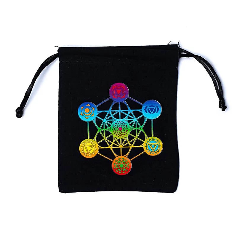 Pochette en coton Cube de Metatron noir