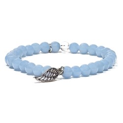 Bracelet Angelite - Aile d'Ange - elastique