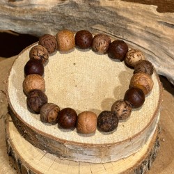 Bracelet Mala graines de Bodhi mélange brut/poli