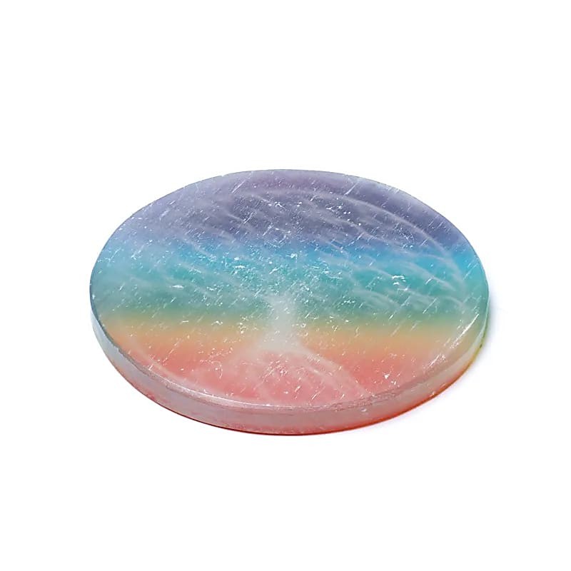 Sous Verre - Arbre de vie en selenite - 9 cm - Multicolor