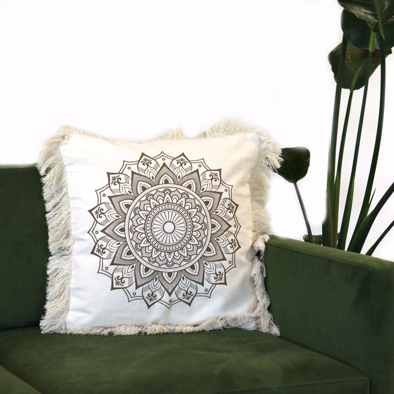 Coussin Mandala Traditionnel - 45x45cm - bronze