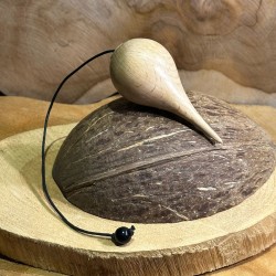 Pendule goutte d'eau en bois clair