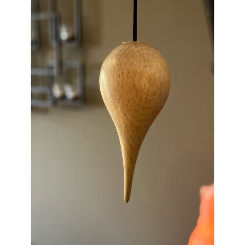 Pendule goutte d'eau en bois clair