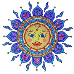 Autocollant - Soleil D'or -...