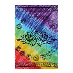 Tenture Batik Chakras - Lotus - couvre lit