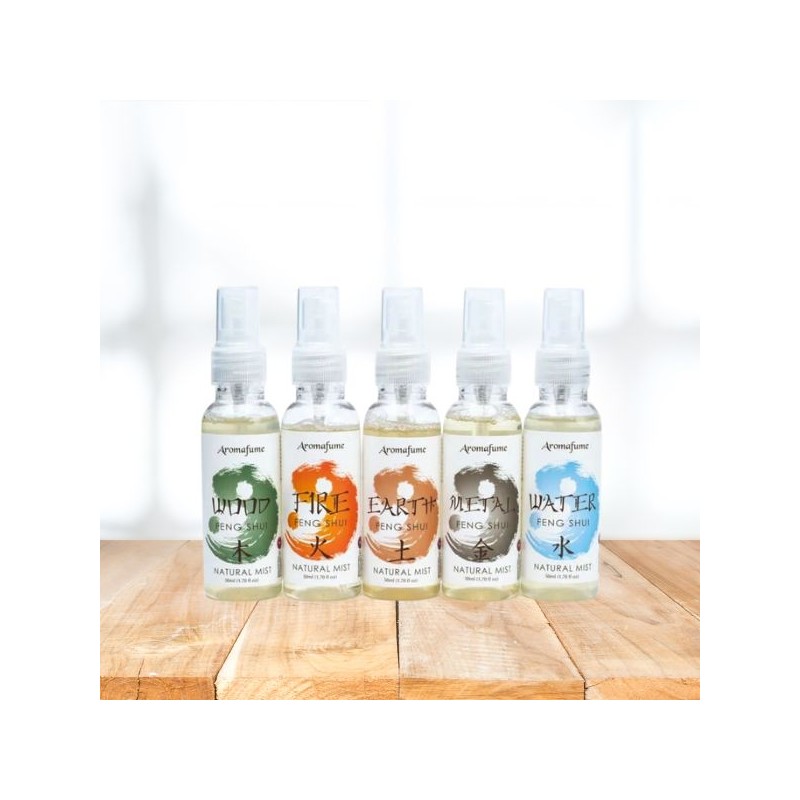 SET 5 sprays 5 éléments - ambiance Feng Shui - Aromafume