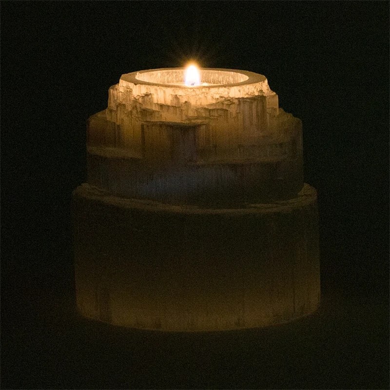 Photophore Sélénite Divine Waterfall – Lumière & Énergie Apaisante