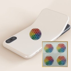 Autocollant Chakra - 3,5 cm Fleur de vie (feuillet de 4 ou 6 autocollants)