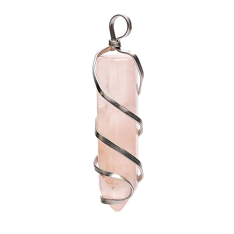Pendentif Pointe Quartz Rose – Amour & Harmonie au Quotidien