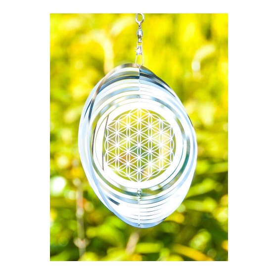 Attrape lumière fleur de vie et cristal, fend shui – mineralshop