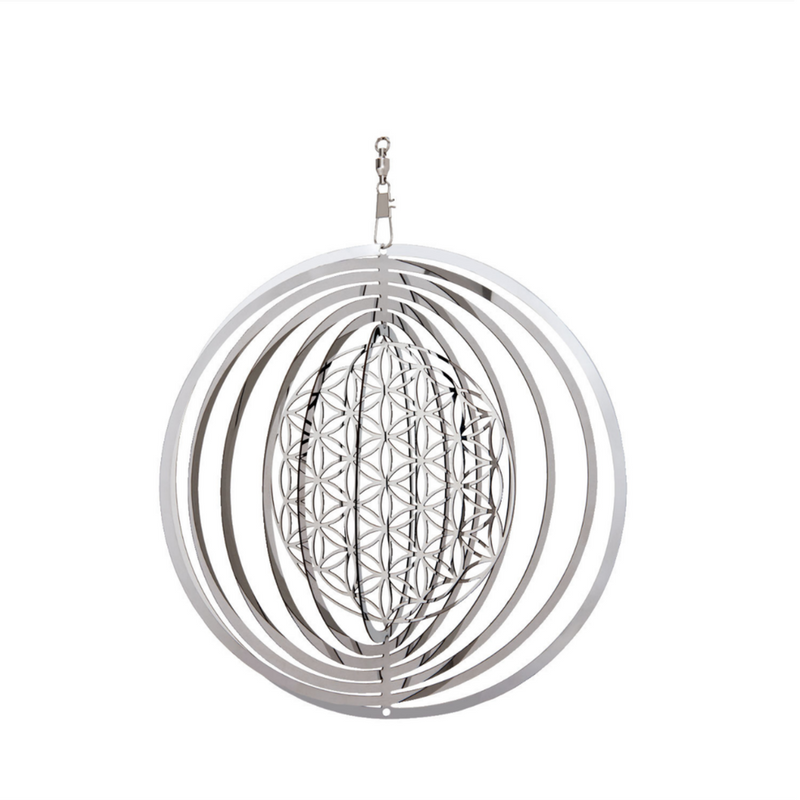 Il Dynamise Chaque Pièce Et Vous Ramène à Votre Centre Intérieur Mobile Fleur De Vie Spirale Feng Shui Métal