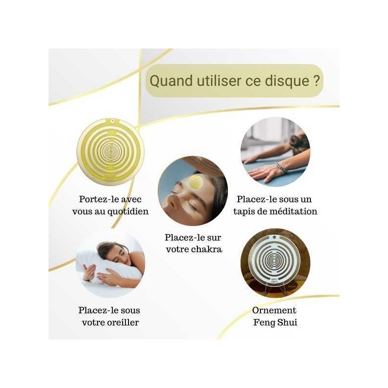 Lakhovsky Disque Tesla 3 cm - Énergie Vitale Ondes Scalaires - OR