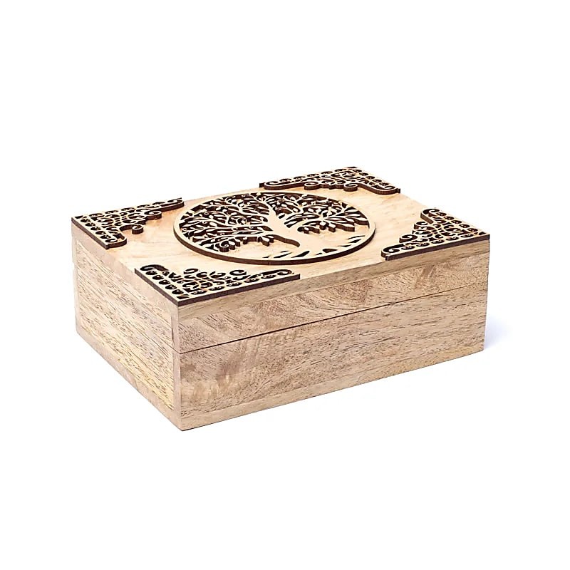 Boite a Enthousiasmes - Boite a tarots en bois Arbre de Vie - coffret