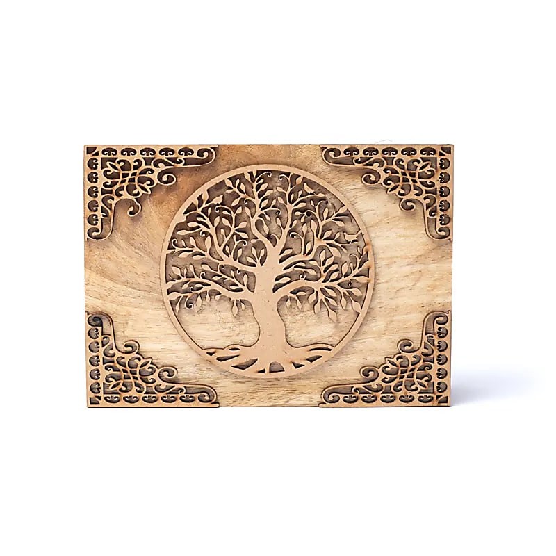 Boite a Enthousiasmes - Boite a tarots en bois Arbre de Vie - coffret