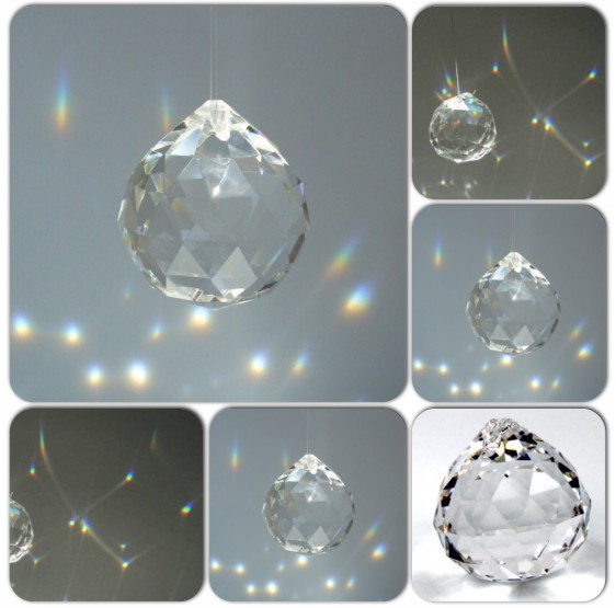 Sphère de cristal - 2 cm - arc en ciel - Feng Shui - aaa