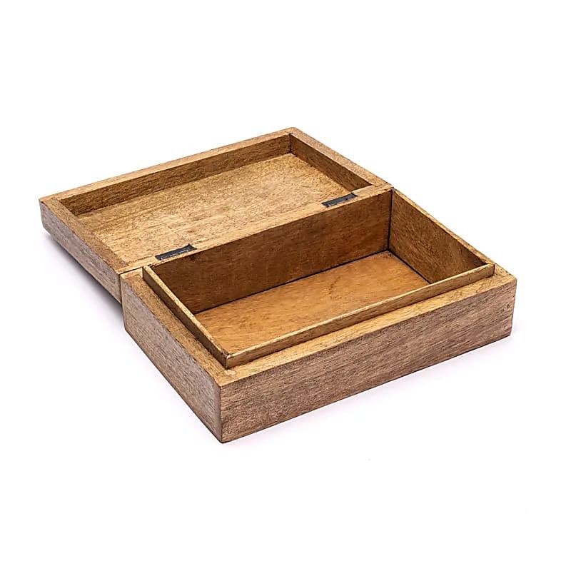 Boîte à enthousiasmes – Fleur de Vie – Rangement bijoux & objets - bois blanc