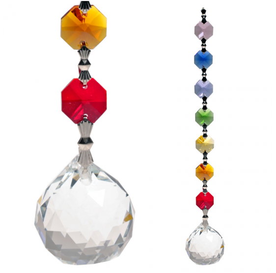 Cristaux Feng shui string CHAKRA BOULE à suspendre