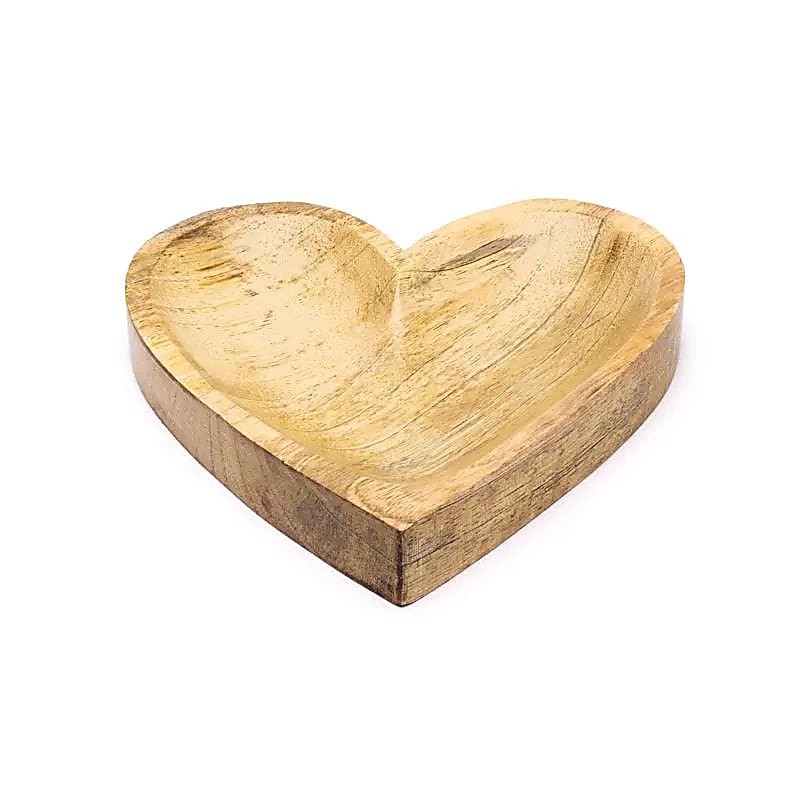 Bol cœur en bois de manguier – 15 cm – Art décoratif naturel