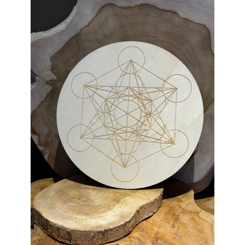 Plaque Metatron  15 cm - Bois plein
