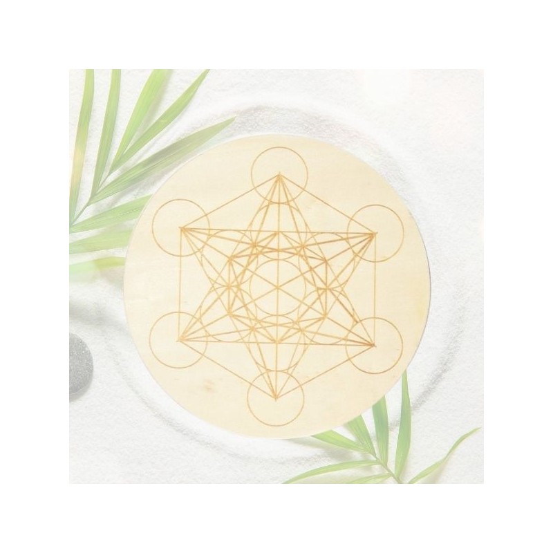 Metatron -  15 cm - Bois plein - plaque