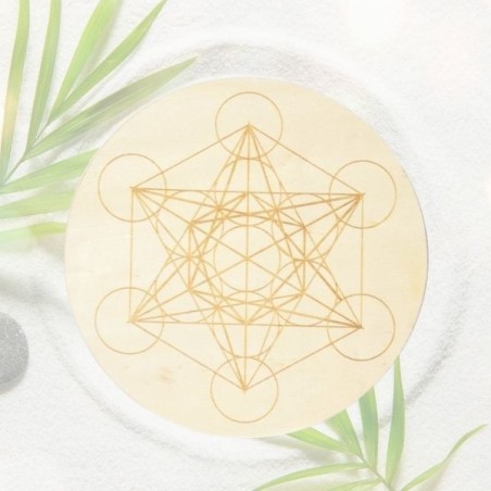 Metatron -  15 cm - Bois plein - plaque