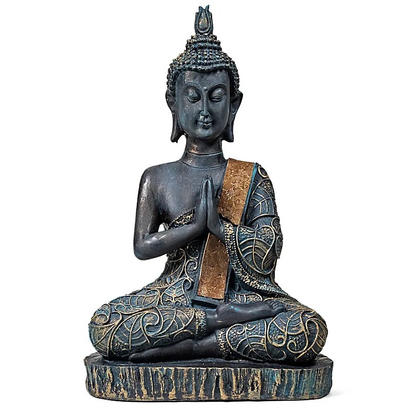 Statue Bouddha Namasté – Thaïlande – 14 cm – Sérénité Zen
