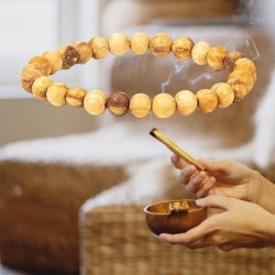 Bracelet Palo Santo - S - élastique - +- 6 mm