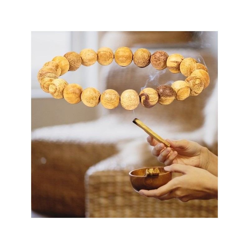 Bracelet Palo Santo - M - élastique - +/- 8 mm