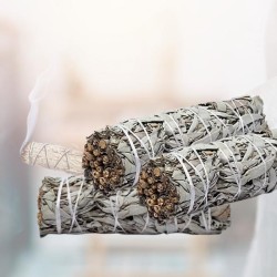 Sauge blanche Fagot Smudge - lot de 3 bâtons (30–40 g, 11 × 3 cm)