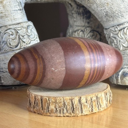 Shiva Lingam (13 cm) – Pierre sacrée de la Narmada - (M9)
