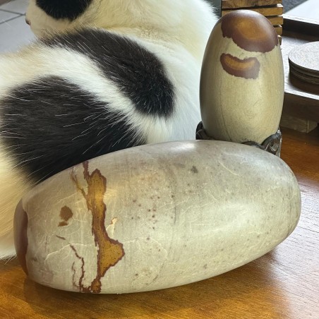 Shiva Lingam (22 cm) – Pierre sacrée de la Narmada - (G1) - 4kg