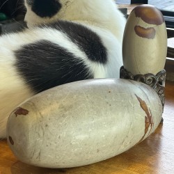 Shiva Lingam (22 cm) – Pierre sacrée de la Narmada - (G1) - 4kg