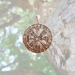 Amulette Vegvisir Boussole nordique protectrice - argent 925