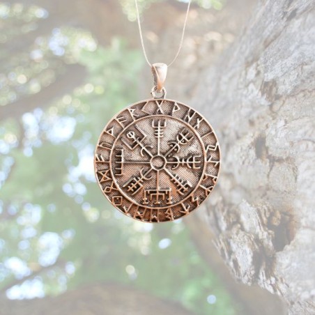 Amulette Vegvisir Boussole nordique protectrice - argent 925
