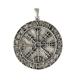 Amulette Vegvisir Boussole nordique protectrice - argent 925