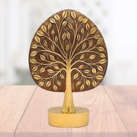 Arbre de Vie statue dorée – Ancrage et Harmonie