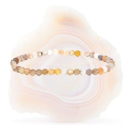 Bracelet en agate 4 mm – énergie et équilibre - élastique