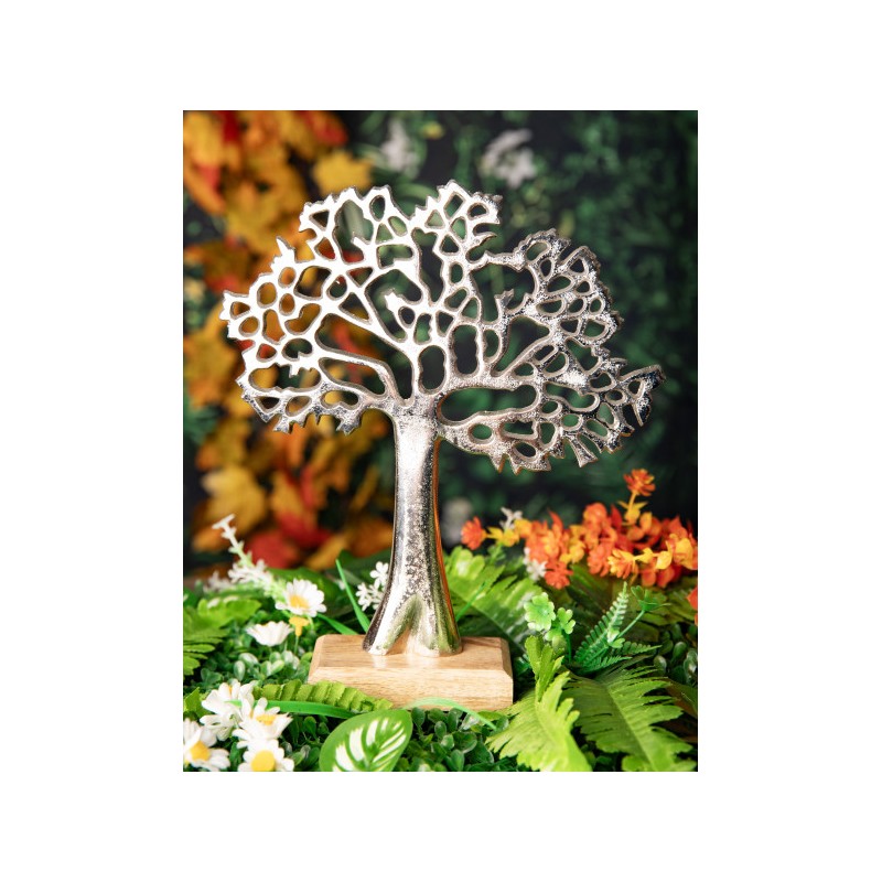 Arbre de Vie statue – Ancrage et Harmonie - sur pied métal