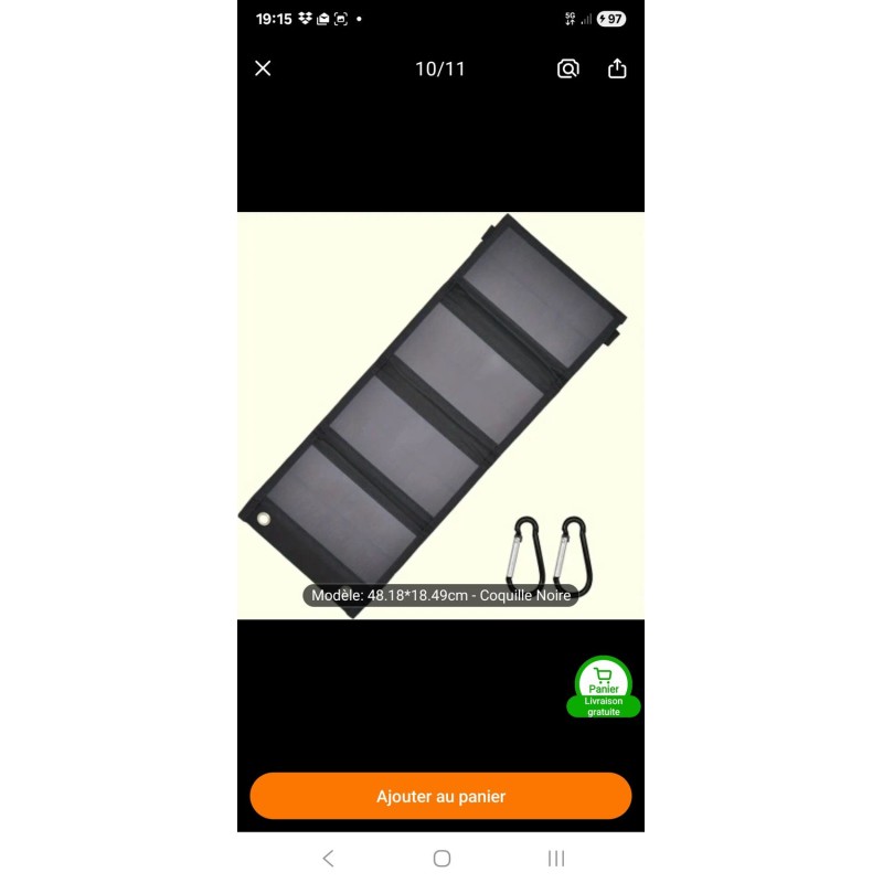 Panneau solaire pliable pour Osens Wave – 4 panneaux