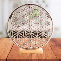 Fleur de Vie Argentée – Décoration Énergétique - 30 cm