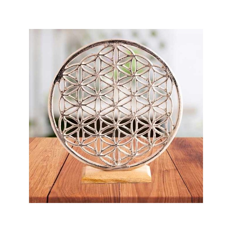 Fleur de Vie Argentée – Décoration Énergétique - 30 cm