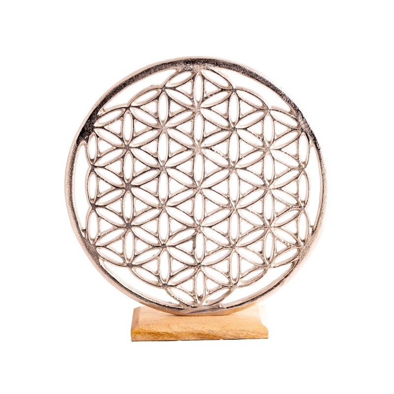 Fleur de Vie Argentée – Décoration Énergétique - 30 cm