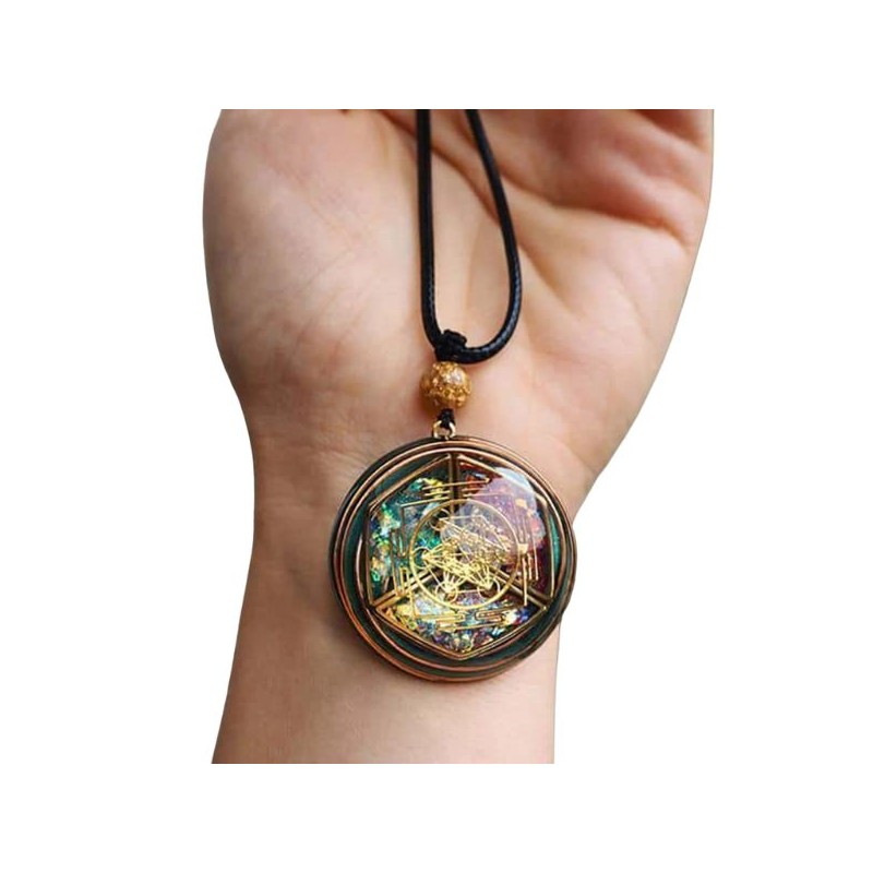 Collier Pendentif Orgonite Metatron – Harmonie & Protection