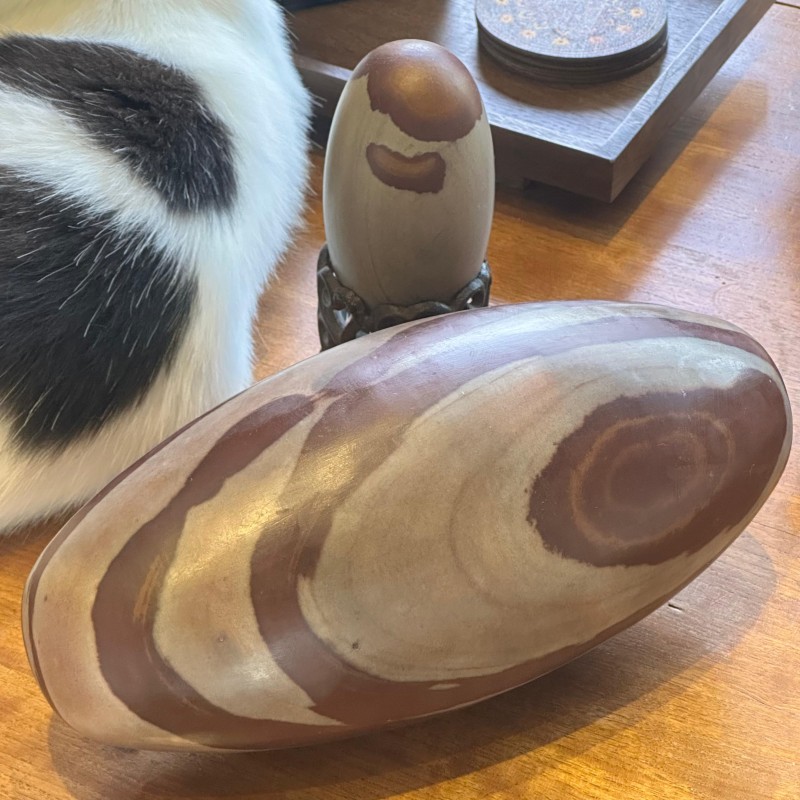 Shiva Lingam 32 x 16 cm  - L - Narmada - Pièce unique - 8,4 kg
