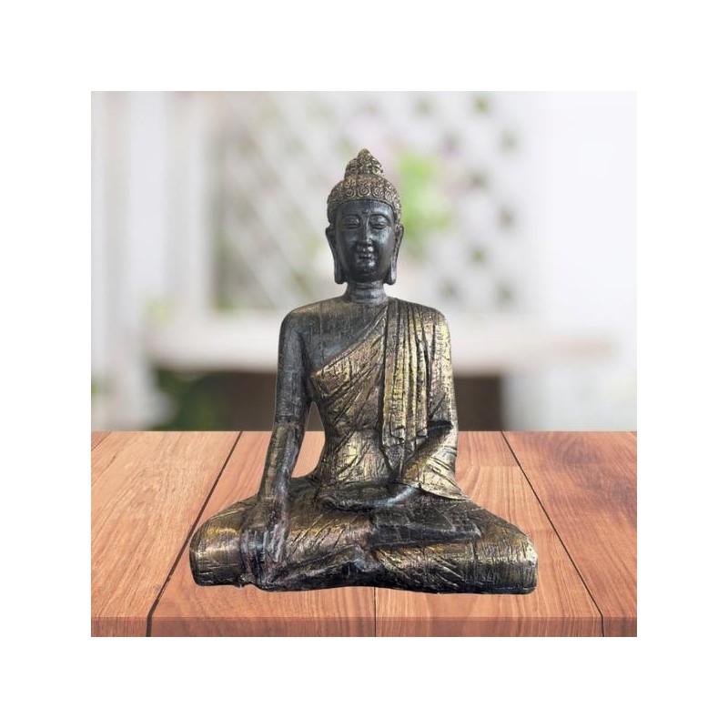 Statuette Bouddha Assis 29,5 cm - Résine