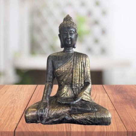 Statuette Bouddha Assis 29,5 cm - Résine