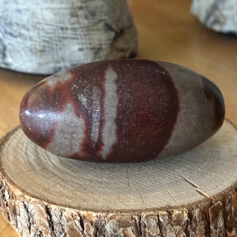 Shiva Lingam (7 à 8 cm) – Pierre sacrée de la Narmada S0