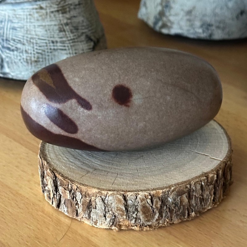 Shiva Lingam (9 cm) – Pierre sacrée de la Narmada S8