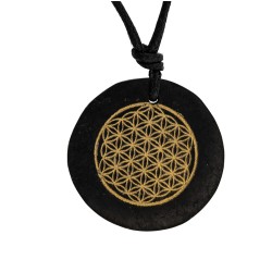 Pendentif Shungite & Fleur de Vie – Protection Énergétique